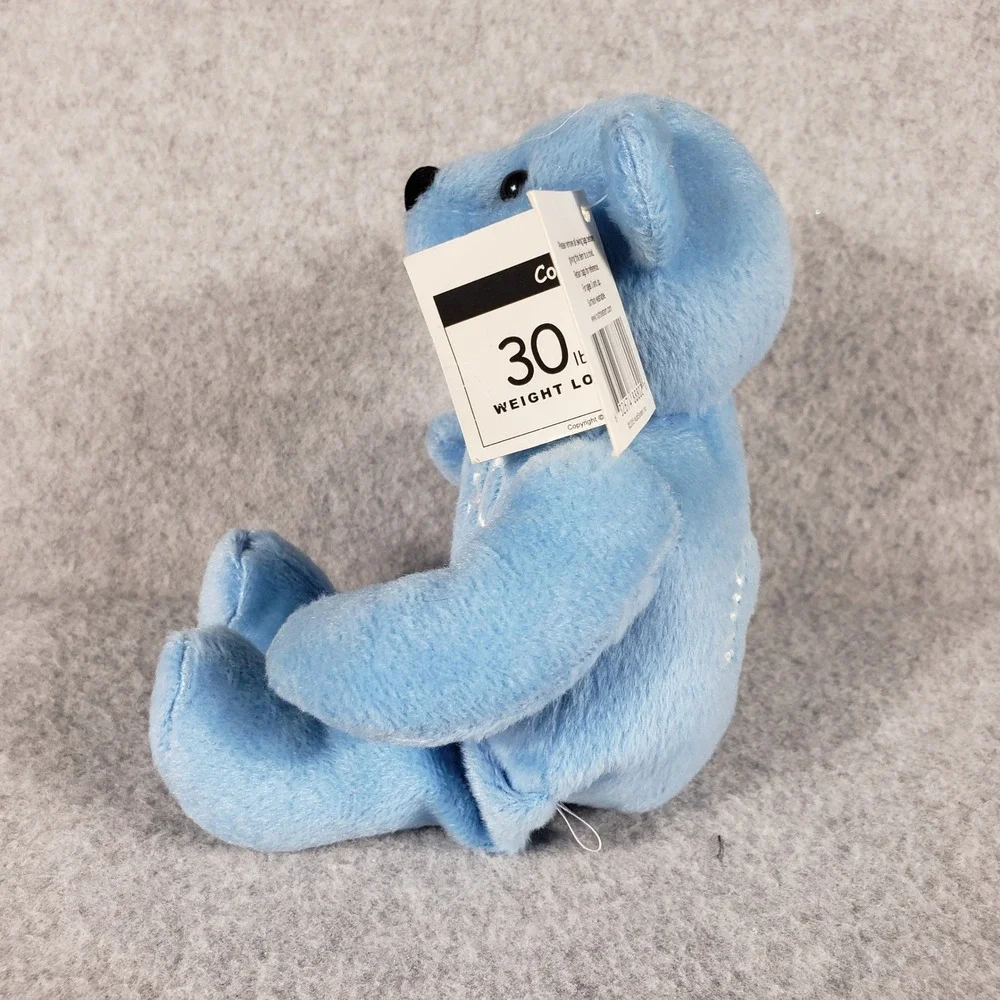 Nutrisystem 30 lb Community Bear Plush Blue Milestone‎ Y2K Retro Mascot Stuffed